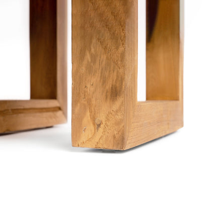 The Reclaimed Teak Side Table Natural Bazar Bizarre