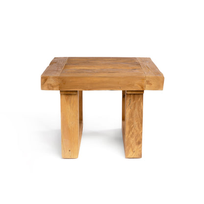 The Reclaimed Teak Side Table Natural Bazar Bizarre