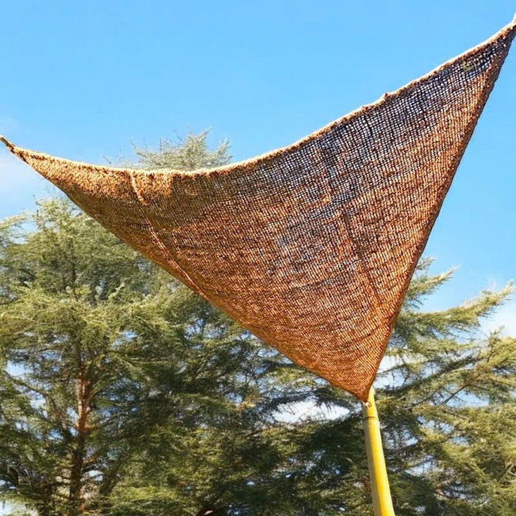 Coco Triangular Shade Sail Natural 350x350 Bazar Bizar