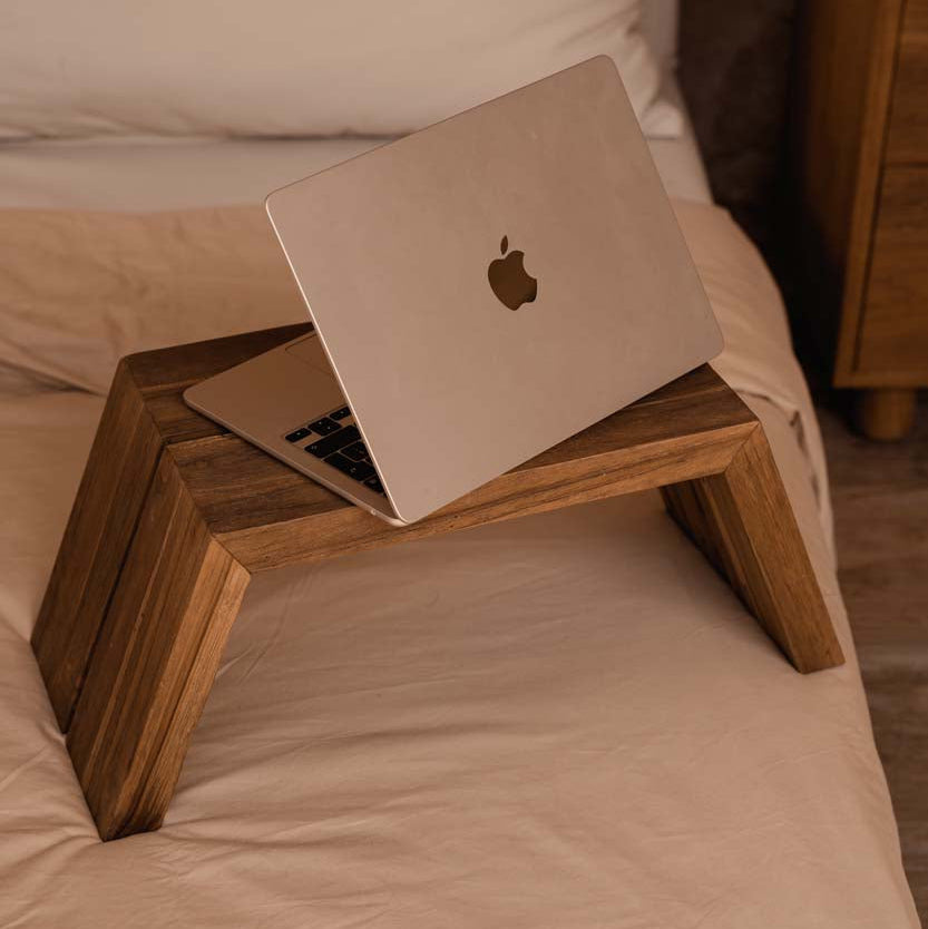 The Ashley Cocoon Laptop Table Natural Bazar Bizarre