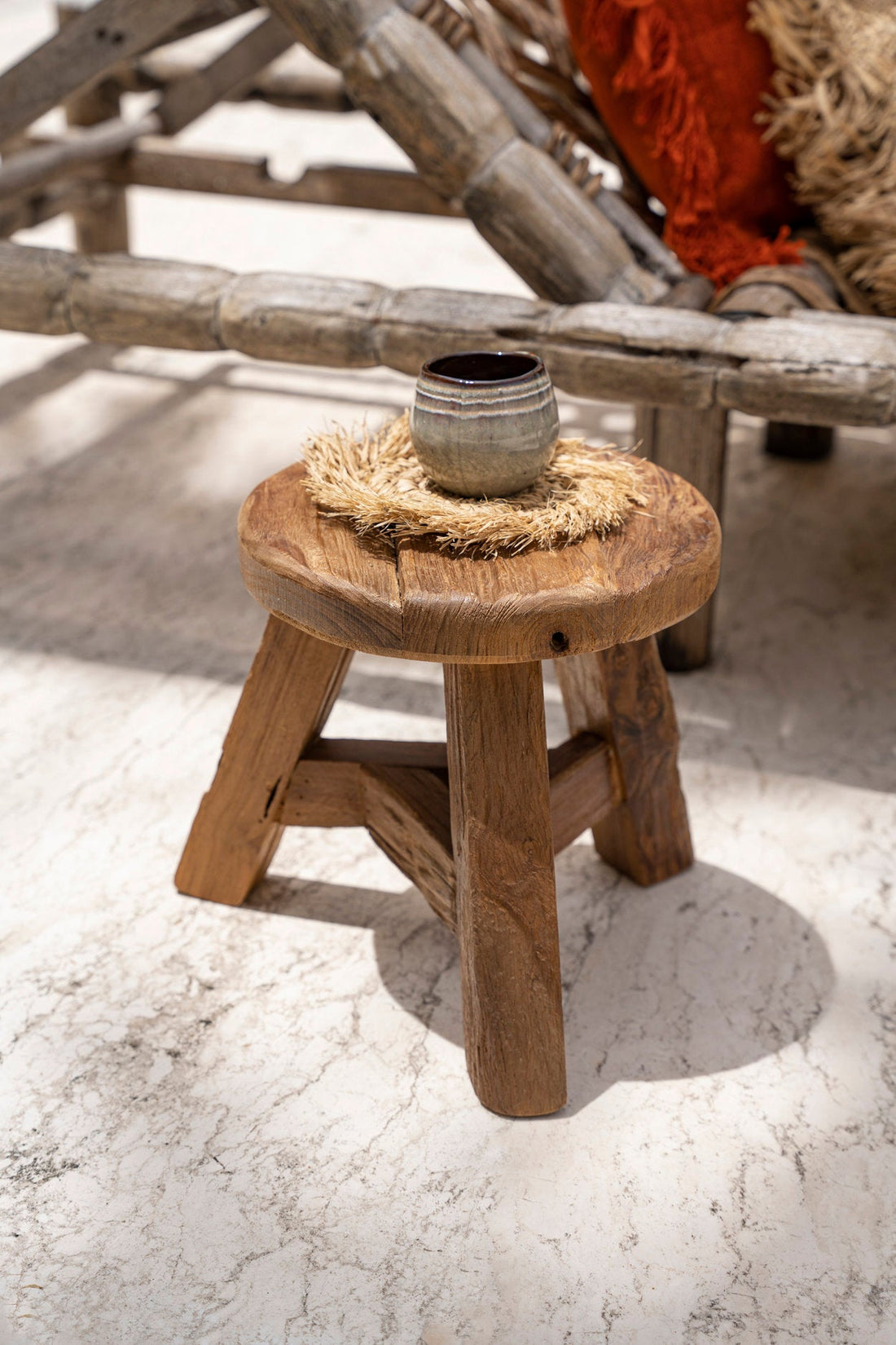 The Yatai Stool Natural Medium Bazar Bizar