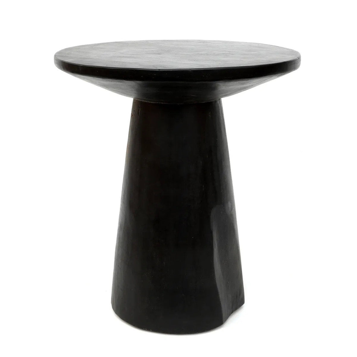 The Timber Conic Side Table Black 50 Bazar Bizar