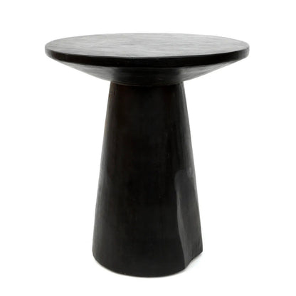 The Timber Conic Side Table Black 50 Bazar Bizar