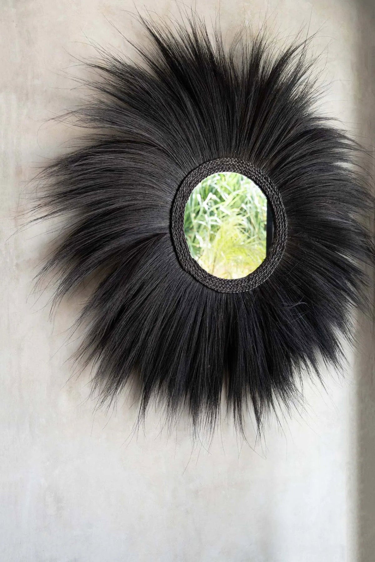 The Simba Mirror - Black - L 100x100cm