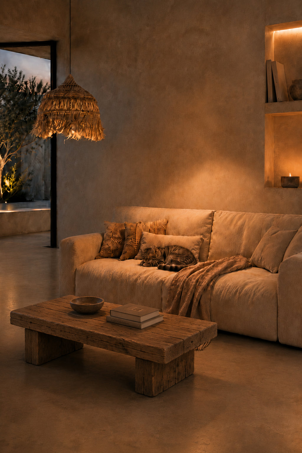 The Abaca Hoola Pendant Light Natural Large Bazar Bizarre