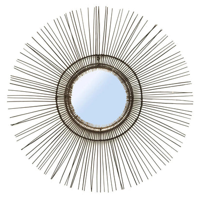 The Tropical Mirror - Black - L 90x90cm Bazar Bizar