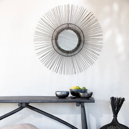 The Tropical Mirror - Black - L 90x90cm Bazar Bizar