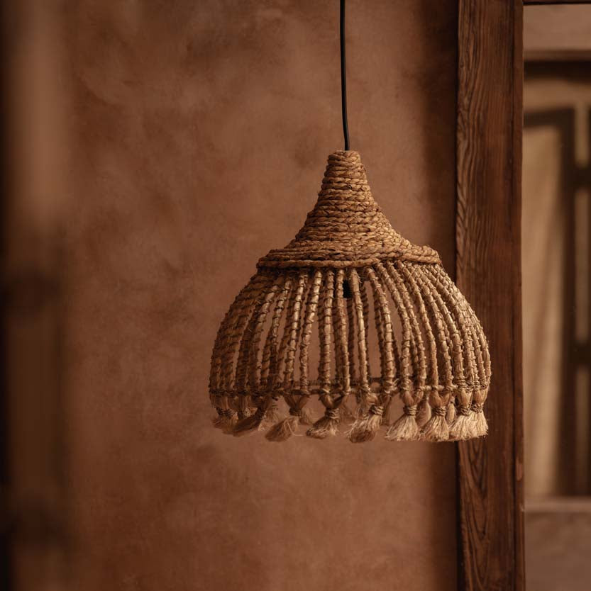 The Abaca Tassel Pendant Light - Natural - S Bazar Bizar