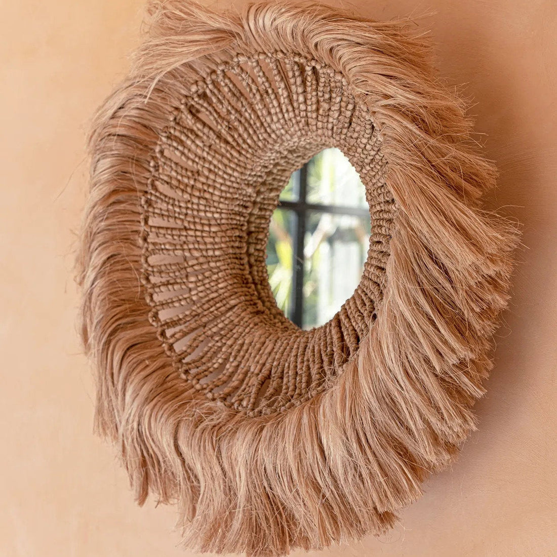 The Abaca Solomon Mirror - Natural 85x85cm Bazar Bizar
