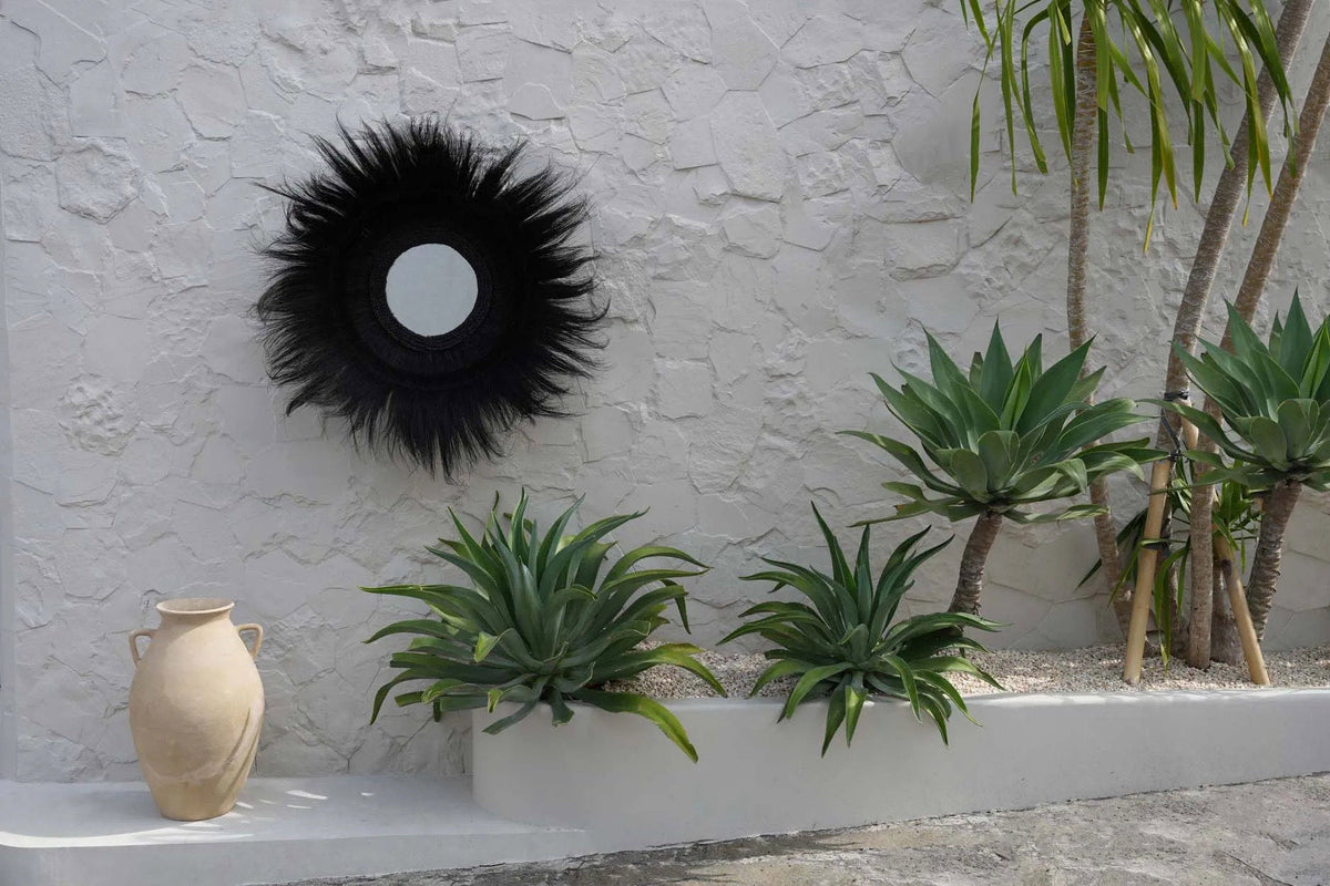 The Sunken Forest Mirror - Black 90x90cm