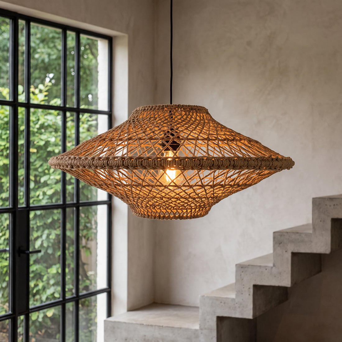 Corda Pendant Light Natural Rope Medium Ø60cm Raw Materials