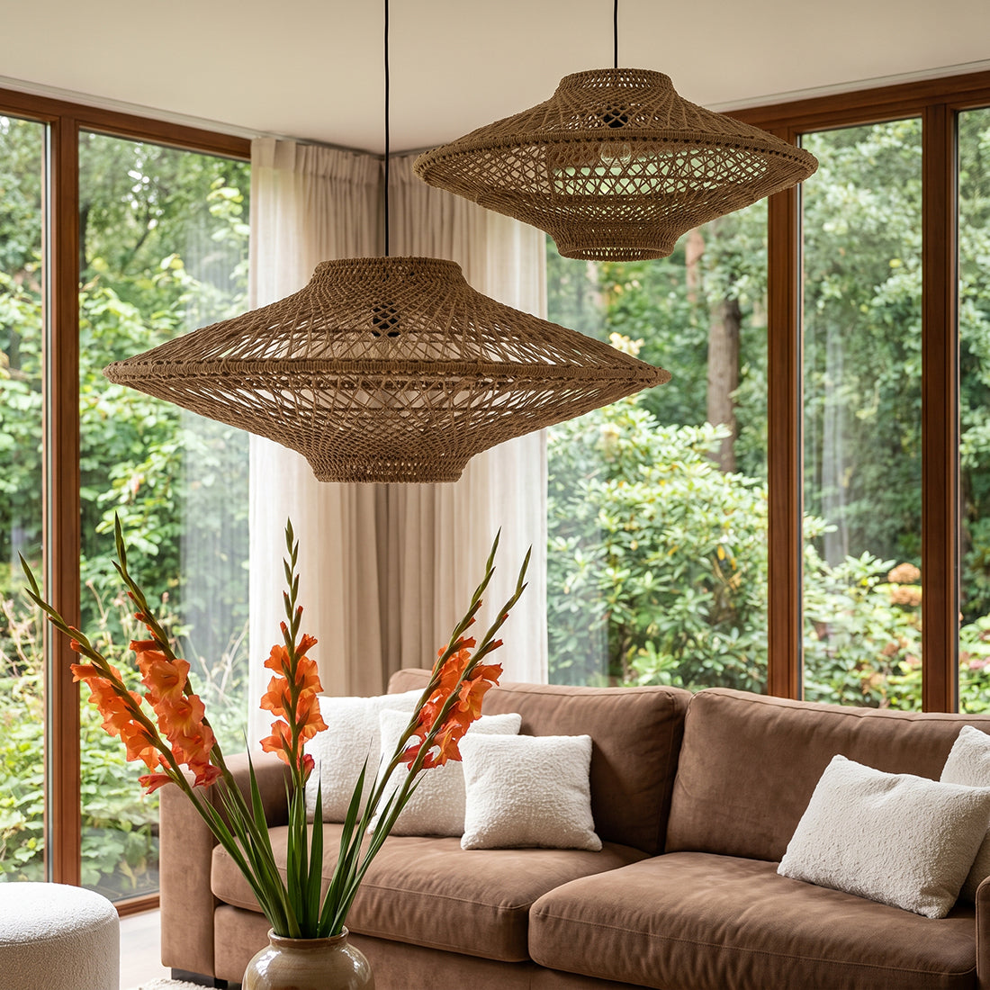 Corda Pendant Light Natural Rope Medium Ø60cm Raw Materials