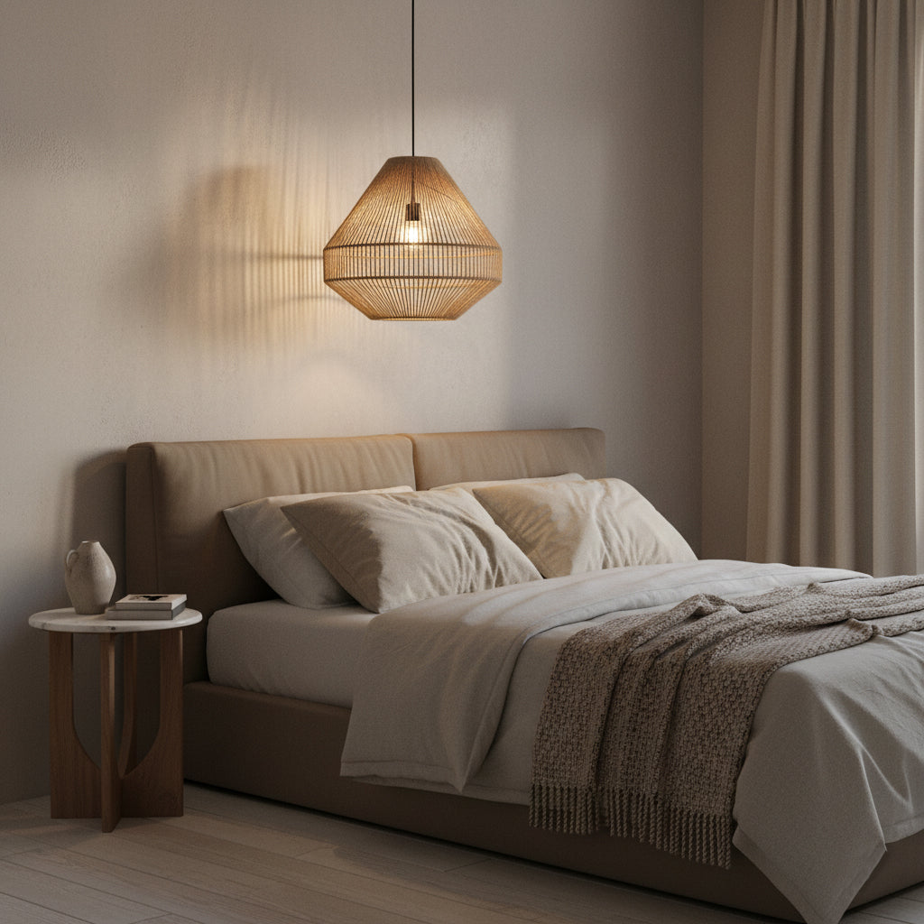 Linea Diamond Pendant Light Natural Ø44x42cm Raw Materials
