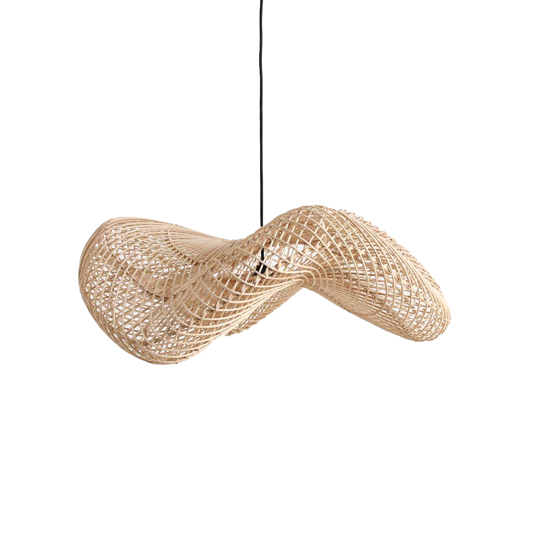 Wave Natural Large Raw Materials Pendant Light