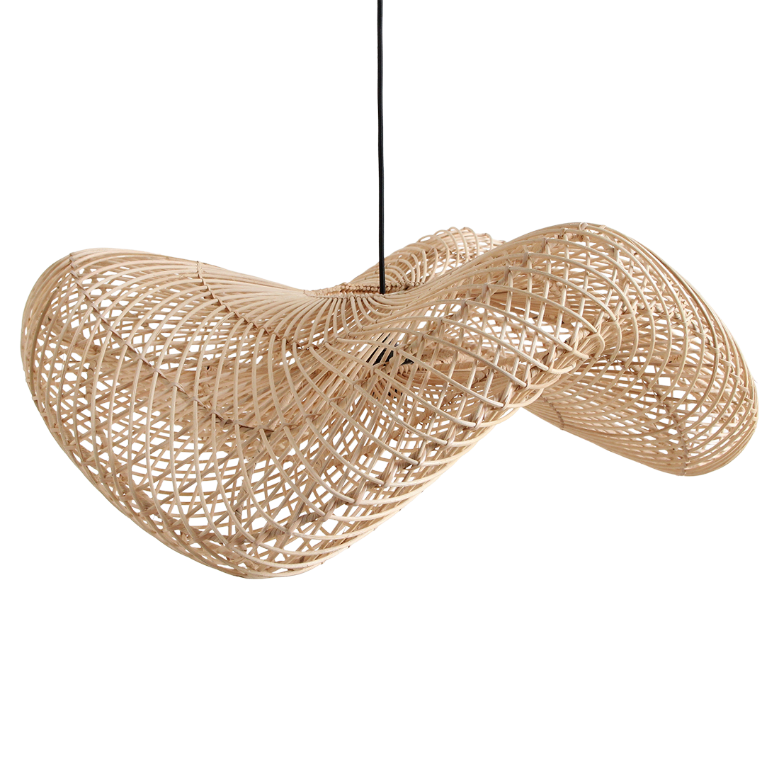 Wave Natural Large Raw Materials Pendant Light