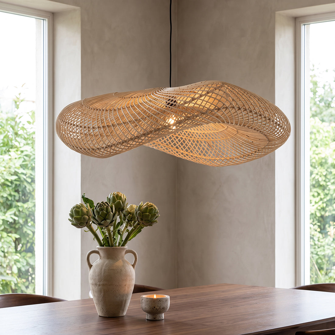 Pendant Light Wave Natural XL Raw Materials