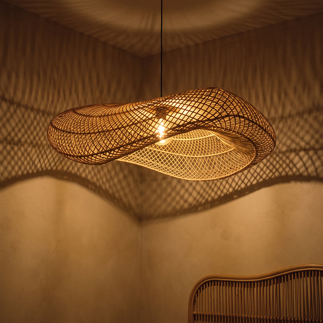Pendant Light Wave Natural XL Raw Materials
