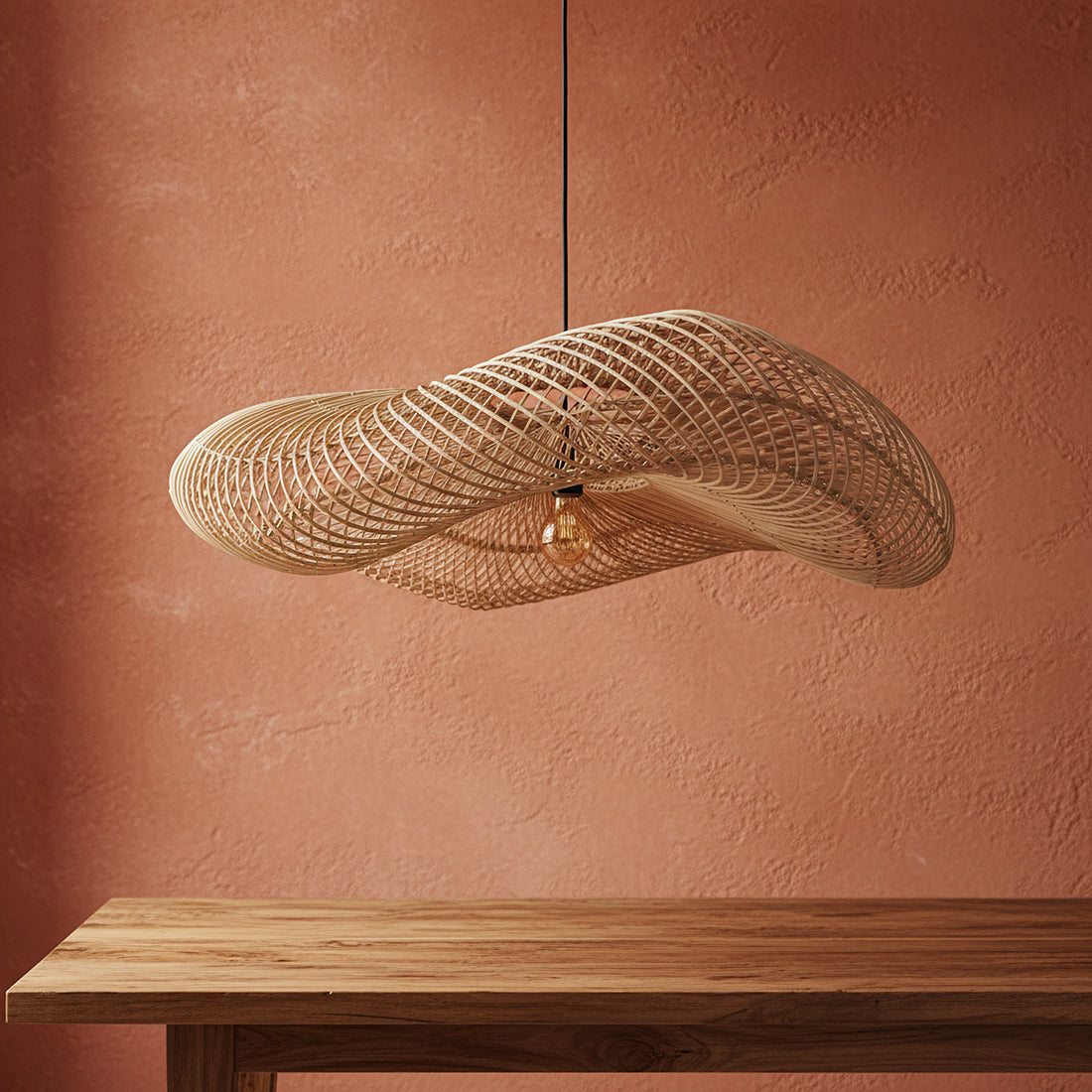 Pendant Light Wave Natural XL Raw Materials