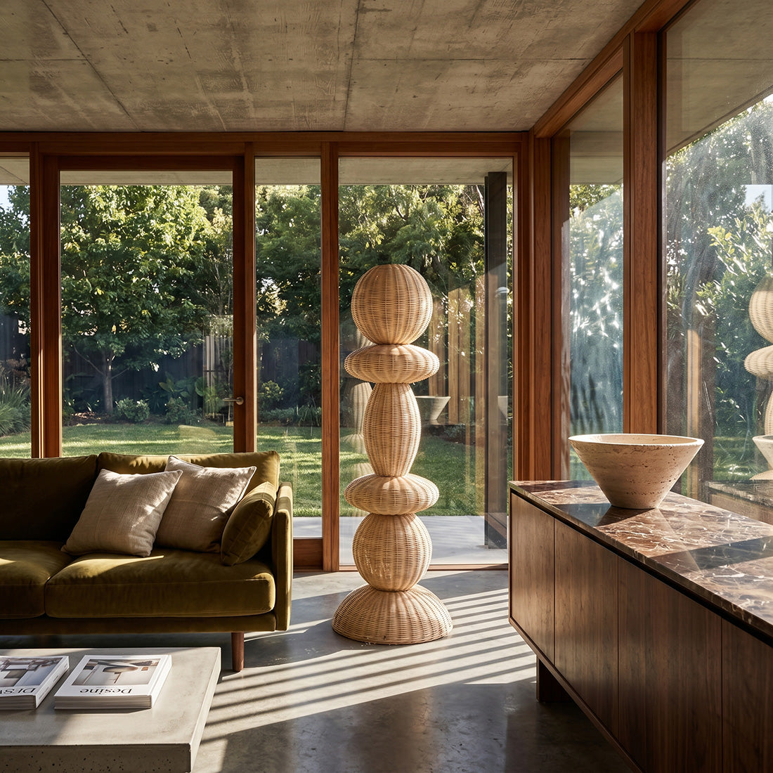 Tao Rattan Floor Lamp - 140cm Raw Materials