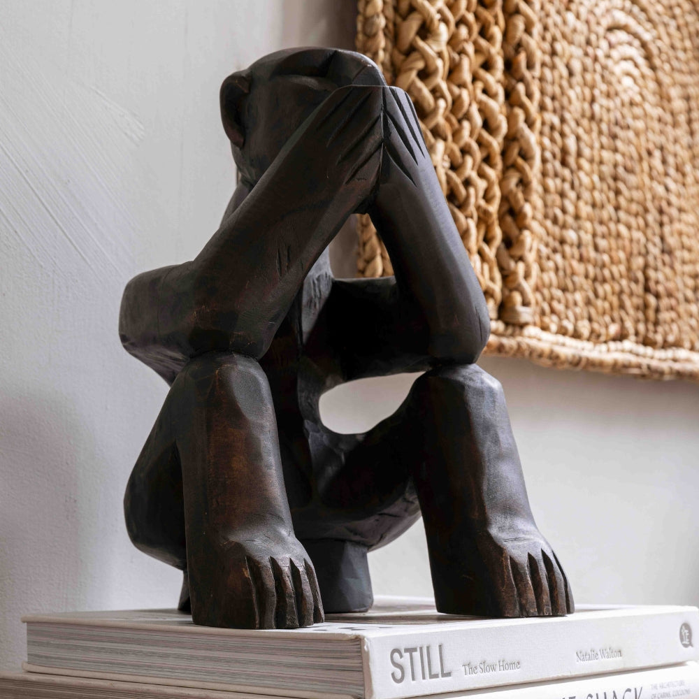 MUST Living Sculpture Monkey Say Nothing