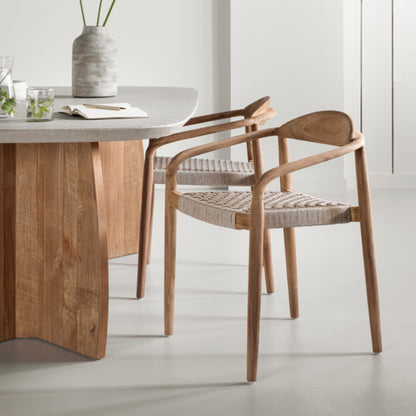 MUST Living Outdoor Dining Chair Santiago Teak Wood