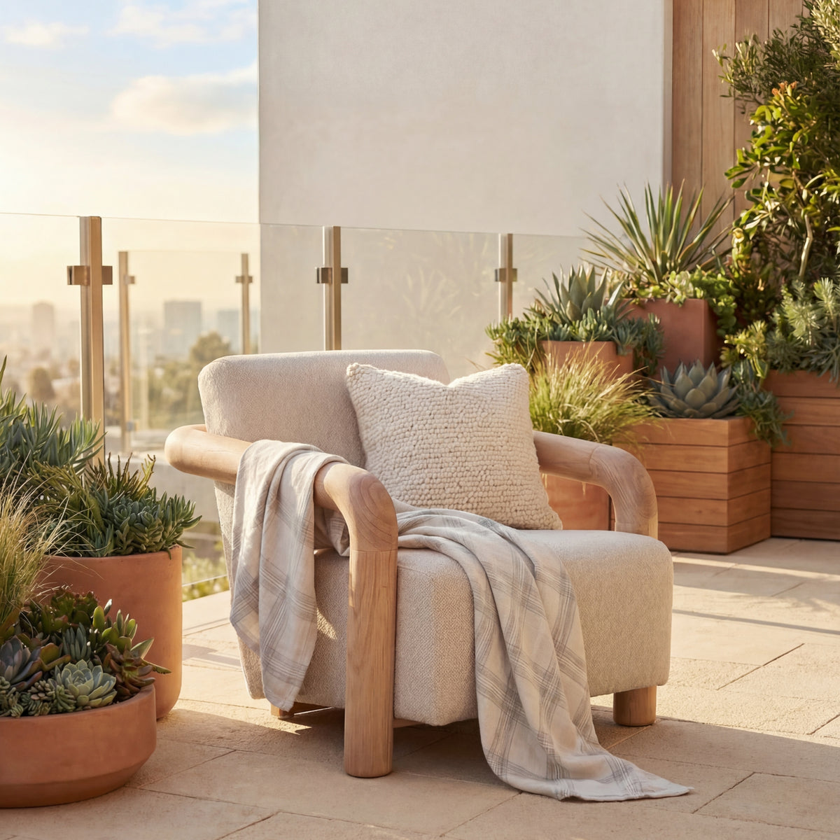 MUST Living Armchair Indoor &amp; Outdoor Blush