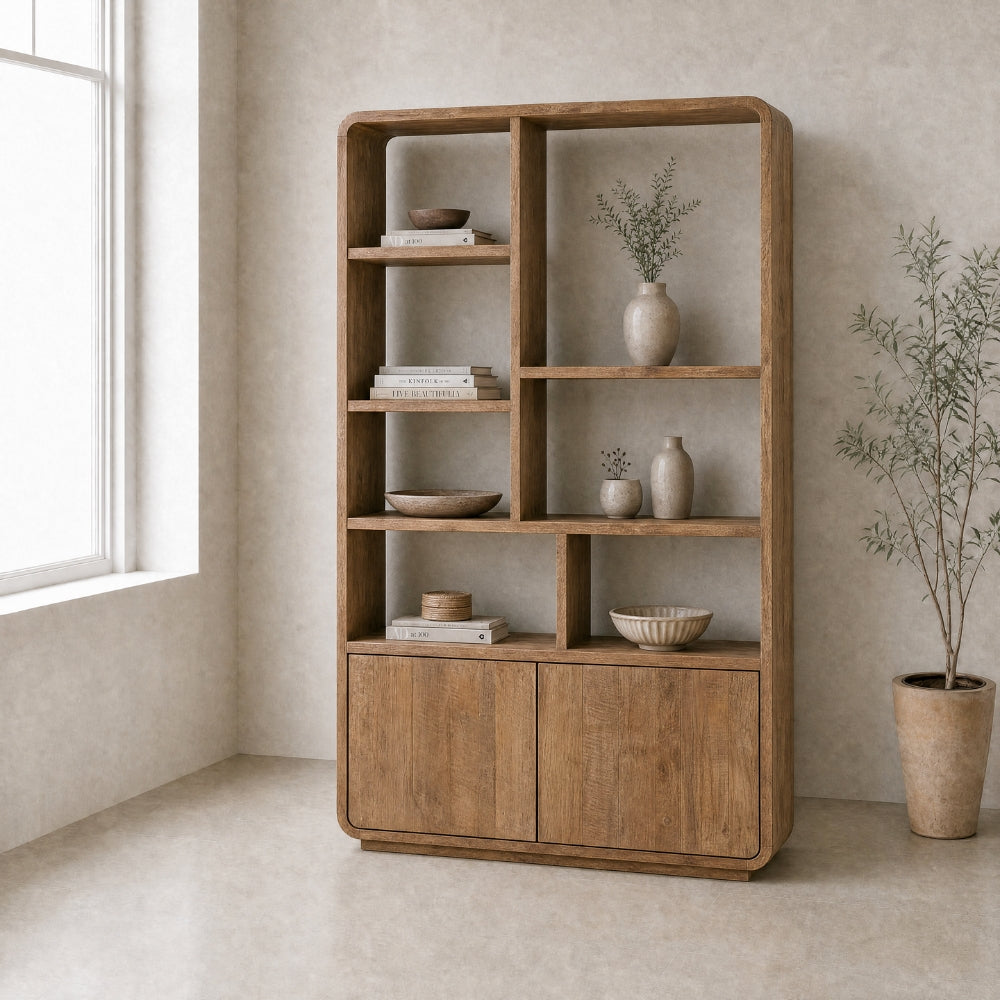 DTP Home Nova Bookcase Recycled Teak Wood Small