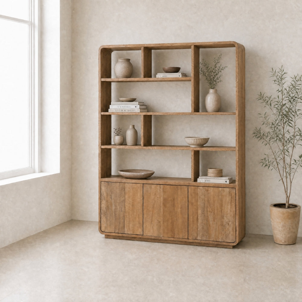 DTP Home Nova Bookcase Recycled Teak Wood Large
