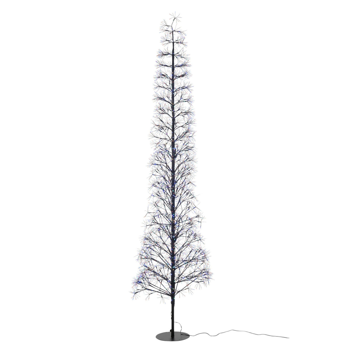 Christmas Tree Multicolor LED Lights Black Iron Extra Large H240cm J-Line