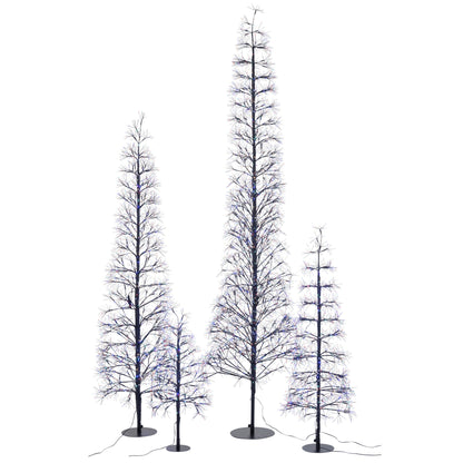 Christmas Tree Multicolor LED Lights Black Iron Extra Large H240cm J-Line