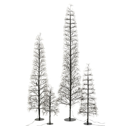 Christmas Tree Multicolor LED Lights Black Iron Extra Large H240cm J-Line