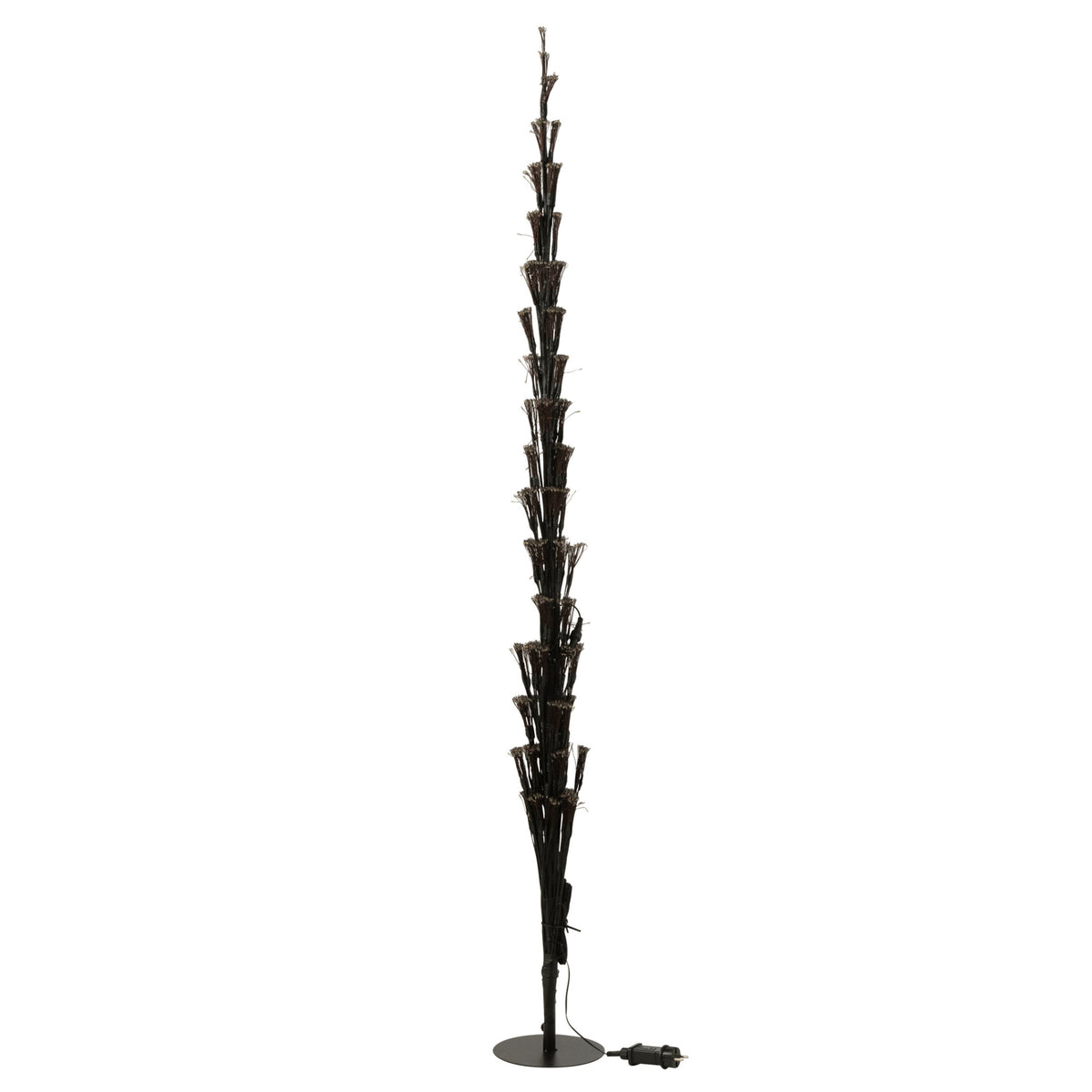Christmas Tree Multicolor LED Lights Black Iron Extra Large H240cm J-Line