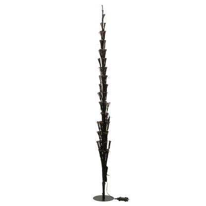 Christmas Tree Multicolor LED Lights Black Iron Extra Large H240cm J-Line