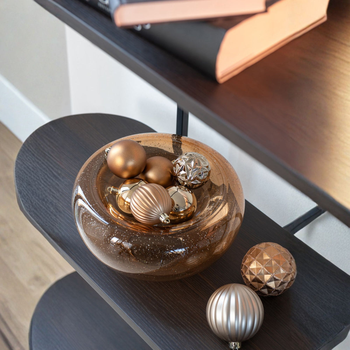 Decorative Bowl Carol Glass Caramel Small J-Line