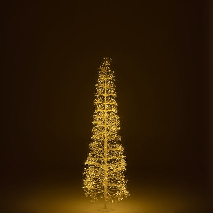 Christmas Tree with Warm White LED Lights, White Metal, Large H180 cm, J-Line