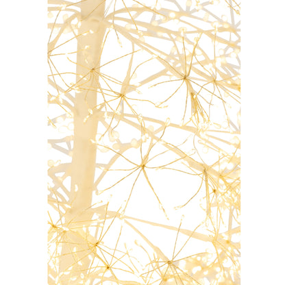 Christmas Tree with Warm White LED Lights, White Metal, Large H180 cm, J-Line