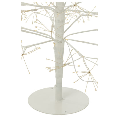 Christmas Tree with Warm White LED Lights, White Metal, Large H180 cm, J-Line