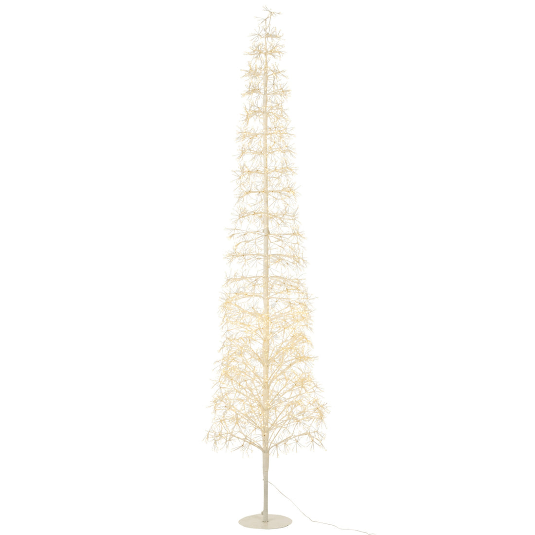 Christmas Tree Warm White LED Lights White Iron Extra Large H240cm J-Line