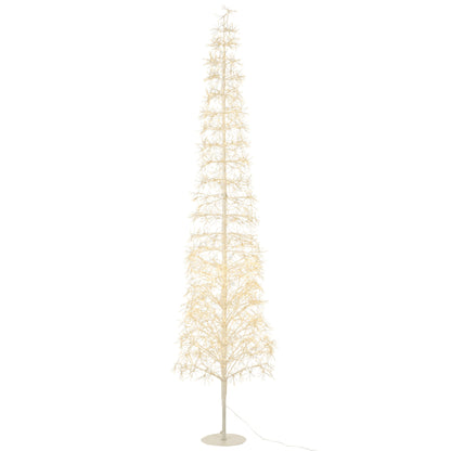 Christmas Tree Warm White LED Lights White Iron Extra Large H240cm J-Line