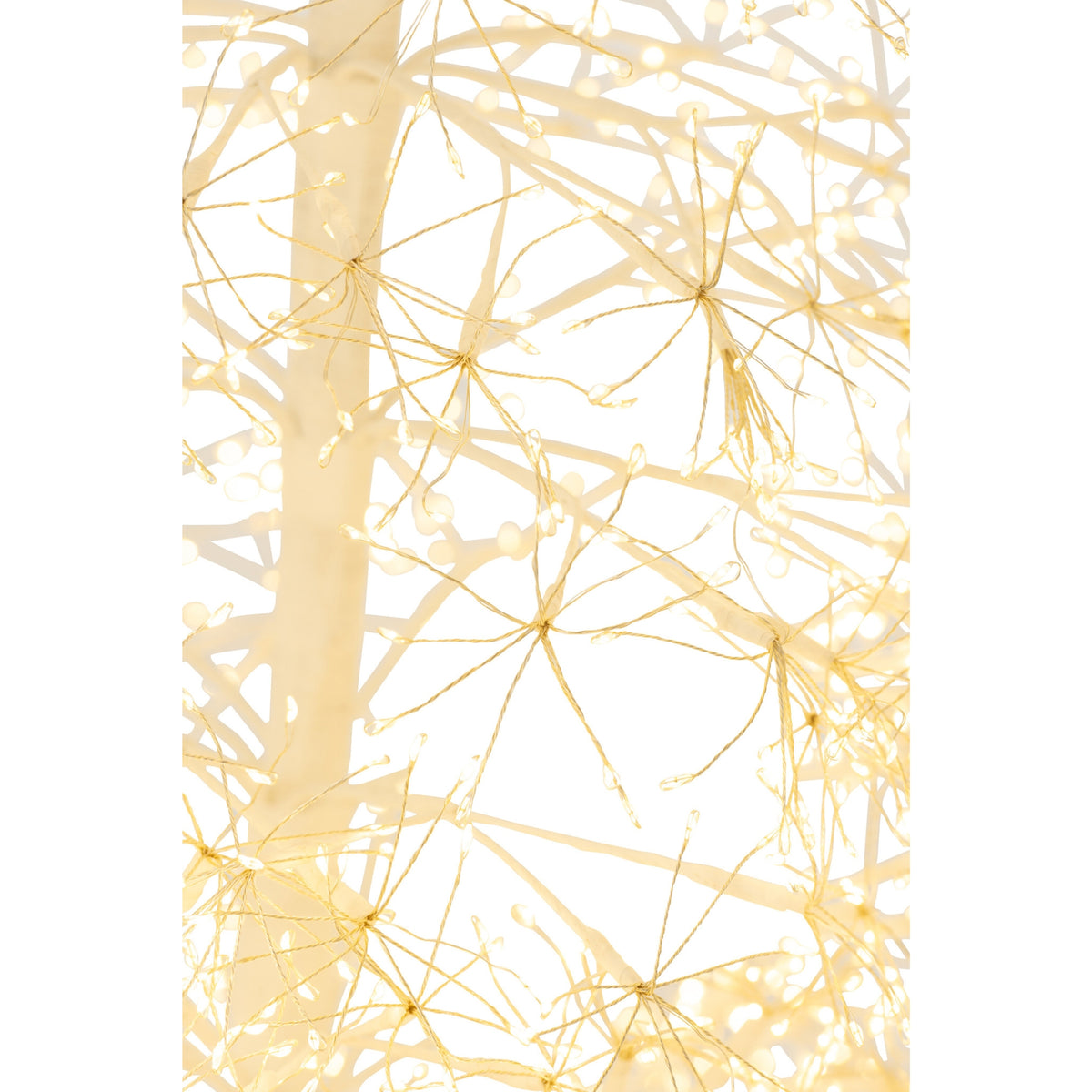 Christmas Tree Warm White LED Lights White Iron Extra Large H240cm J-Line