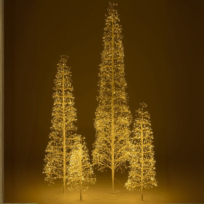 Christmas Tree Warm White LED Lights White Iron Extra Large H240cm J-Line