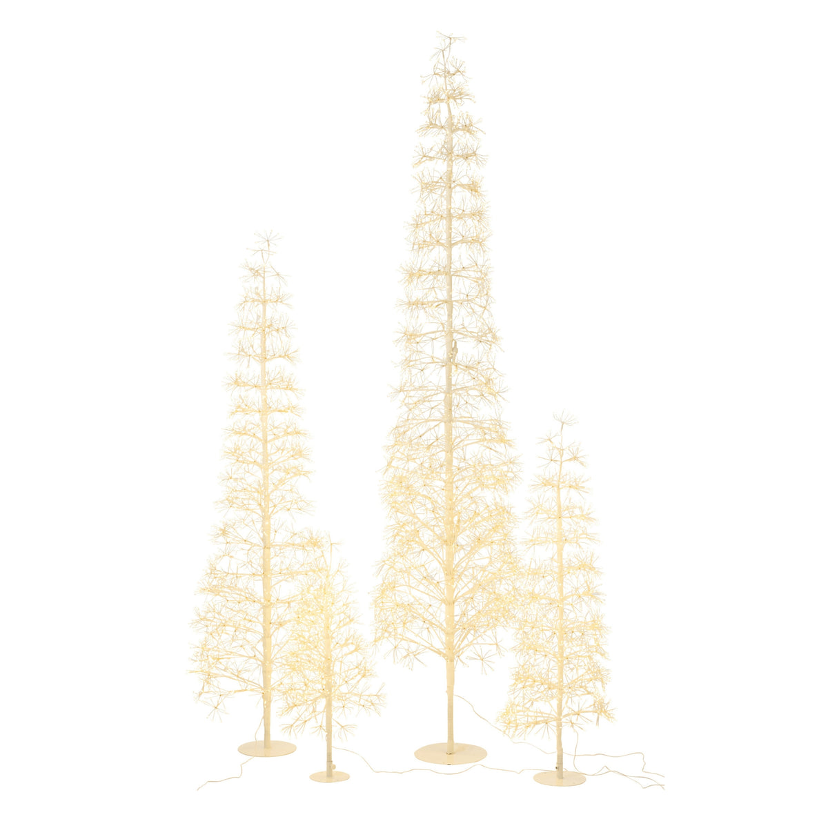 Christmas Tree Warm White LED Lights White Iron Extra Large H240cm J-Line