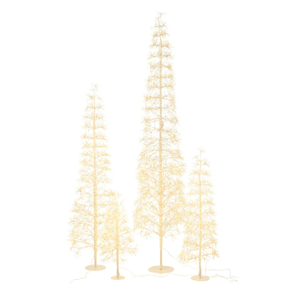 Christmas Tree Warm White LED Lights White Iron Extra Large H240cm J-Line