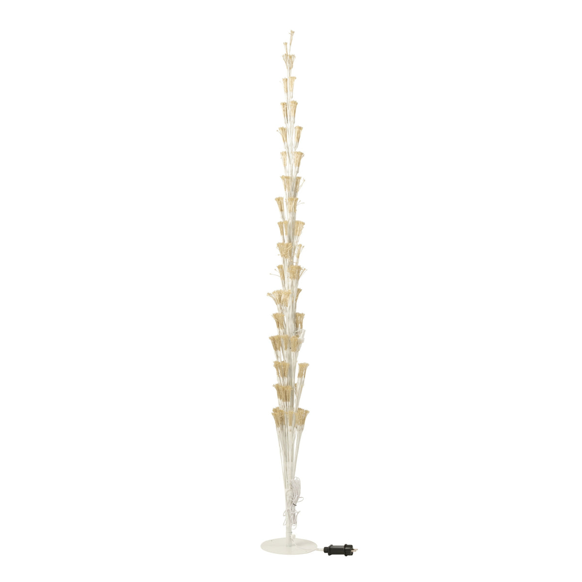 Christmas Tree Warm White LED Lights White Iron Extra Large H240cm J-Line