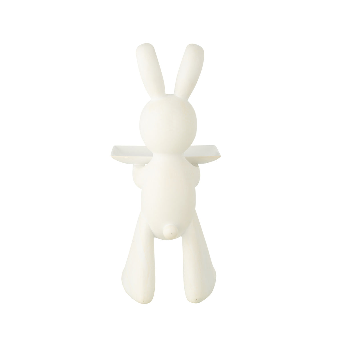 Decorative Rabbit Platter Polyresin White J-Line