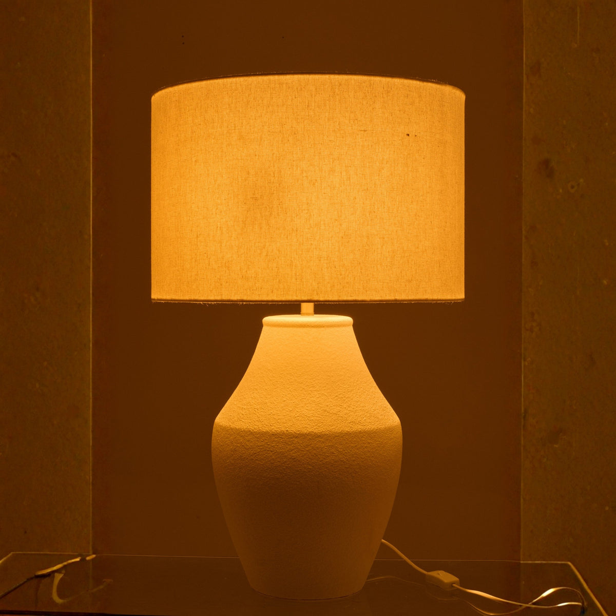 Henri Ceramic White Table Lamp J-Line