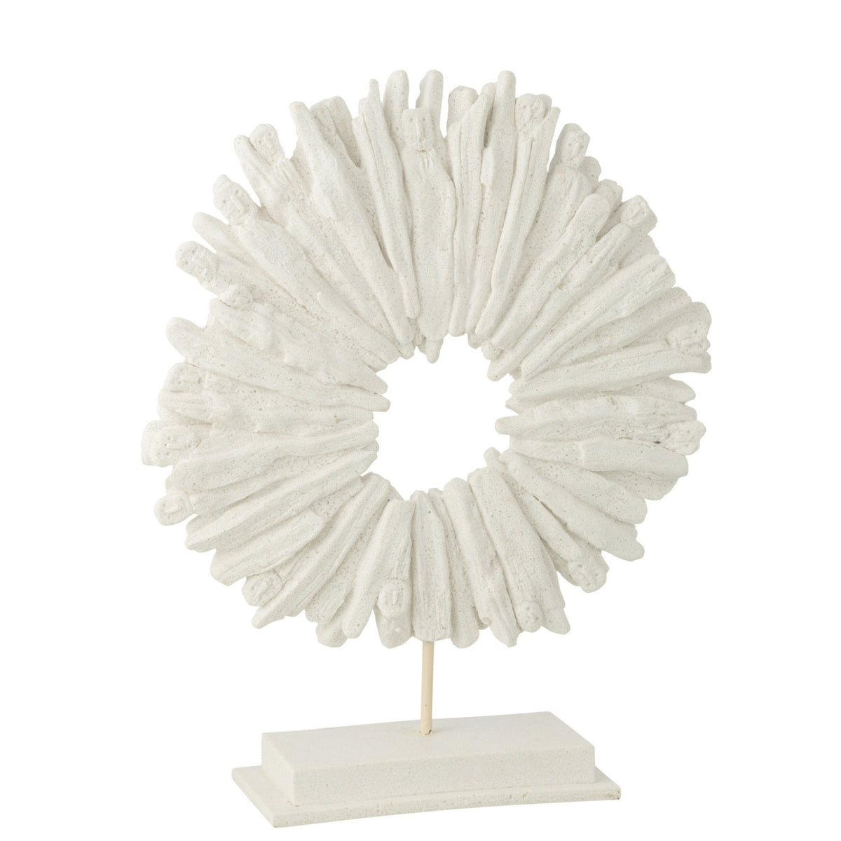 Circle Round Polyresin White J-Line