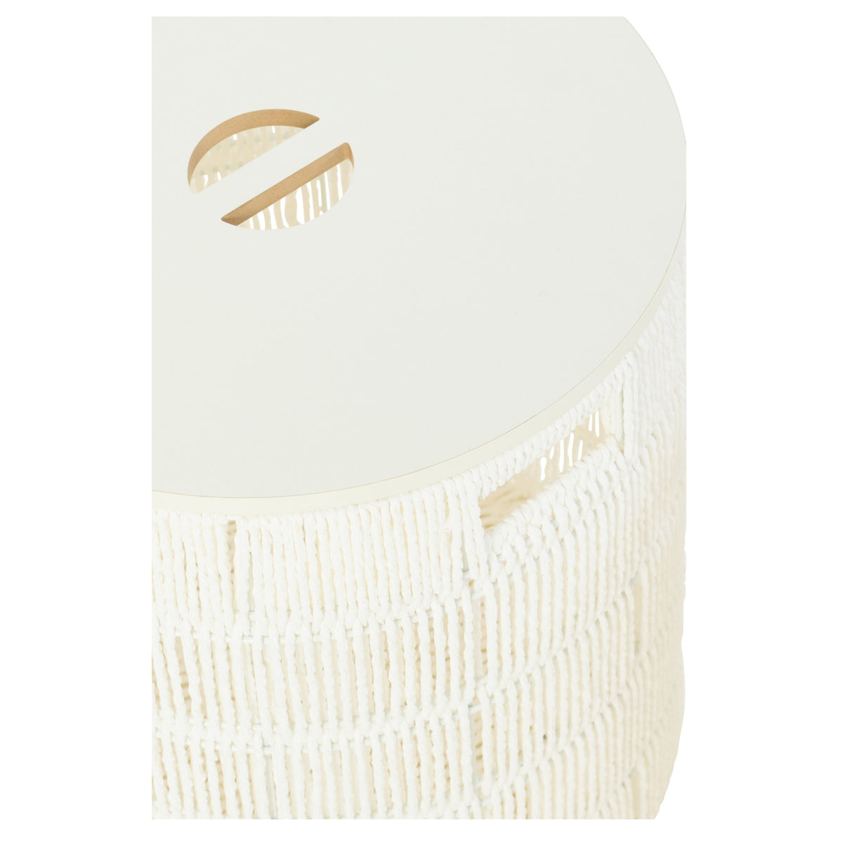 Set Of 2 Round White Paper Baskets + Lids J-Line