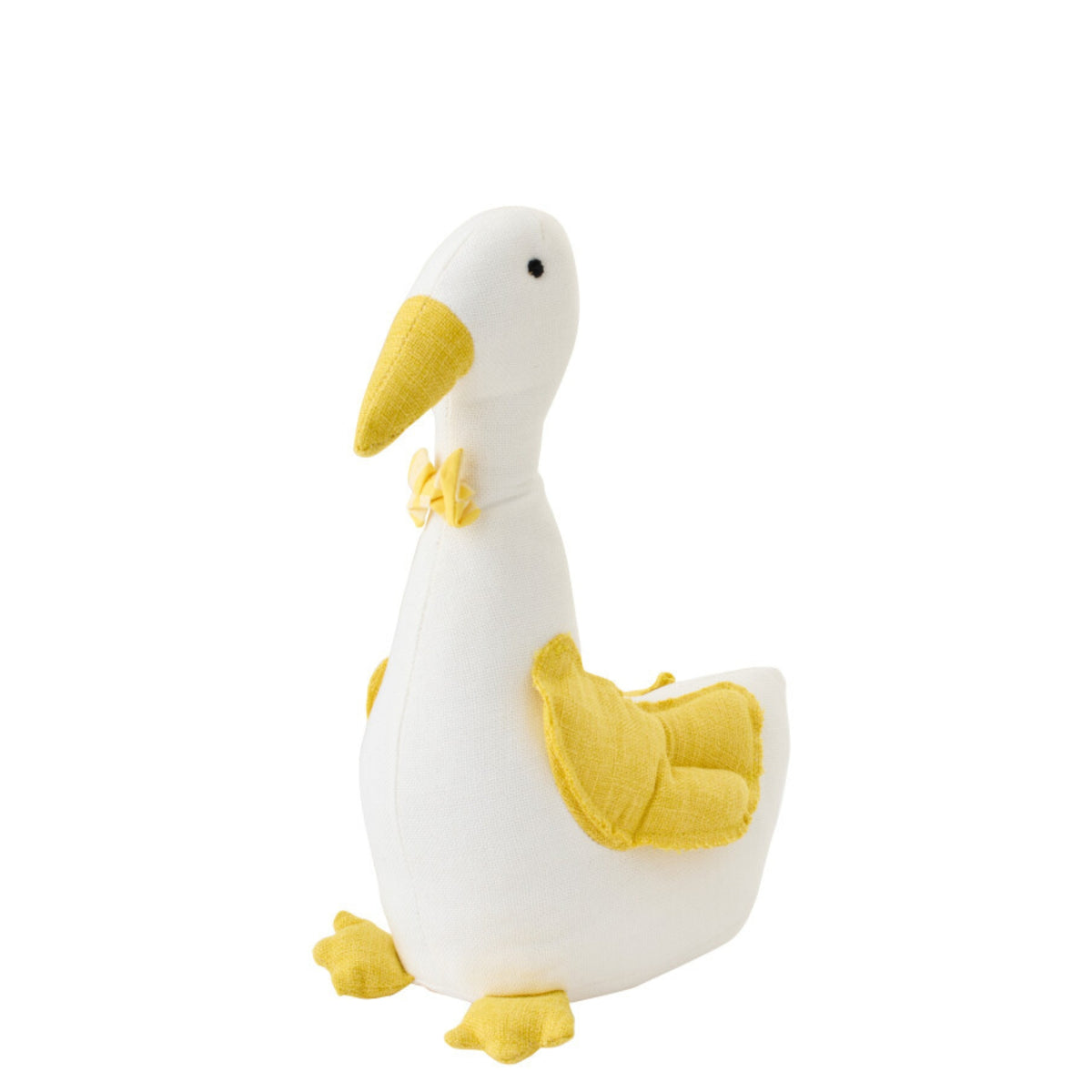 Duck Door Stopper + Bow Tie Polyester White/Yellow J-Line