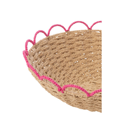 Set of 2 Decorative Trays Pink/Orange Paper J-Line